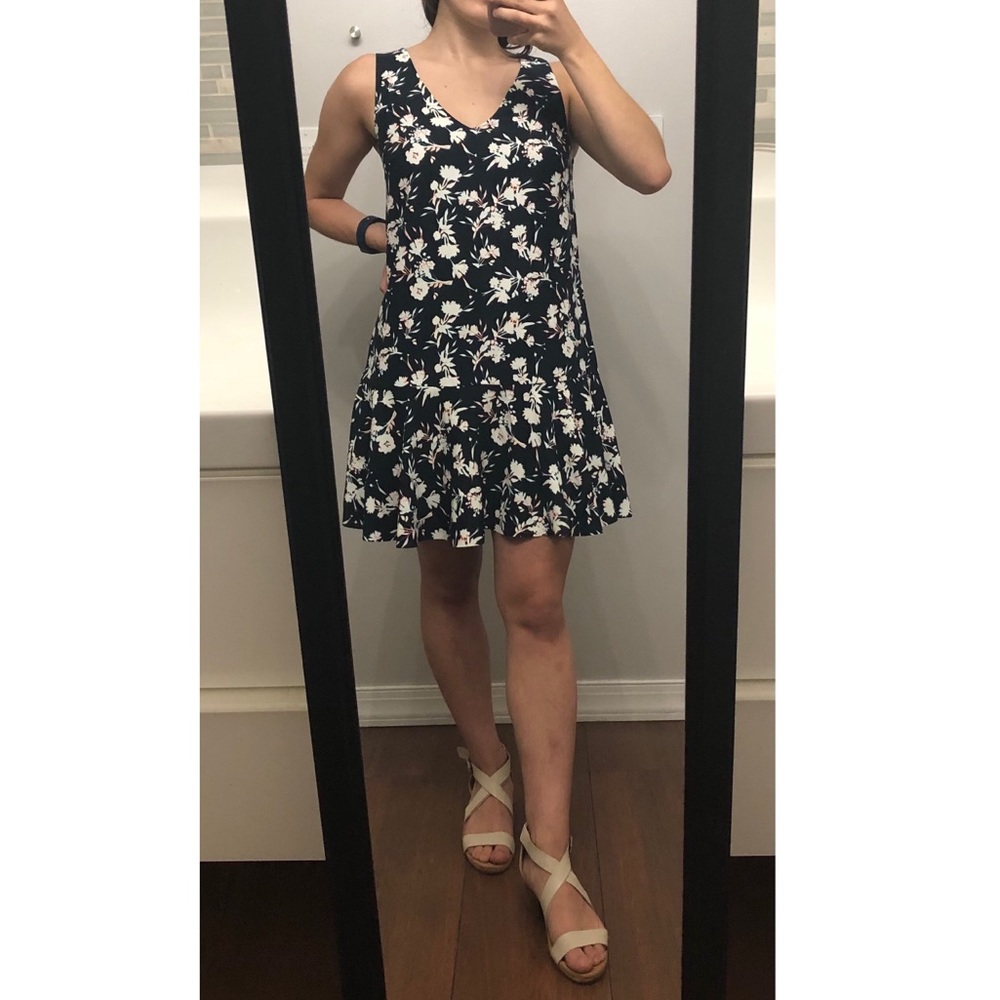 Banana Republic Navy Floral Dress (size:2/4)